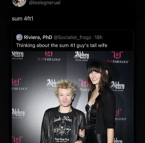 Sum 41 Guy's Tall Wife