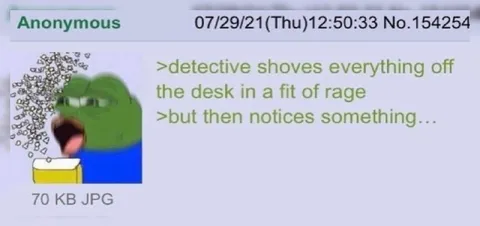 Detective notices something