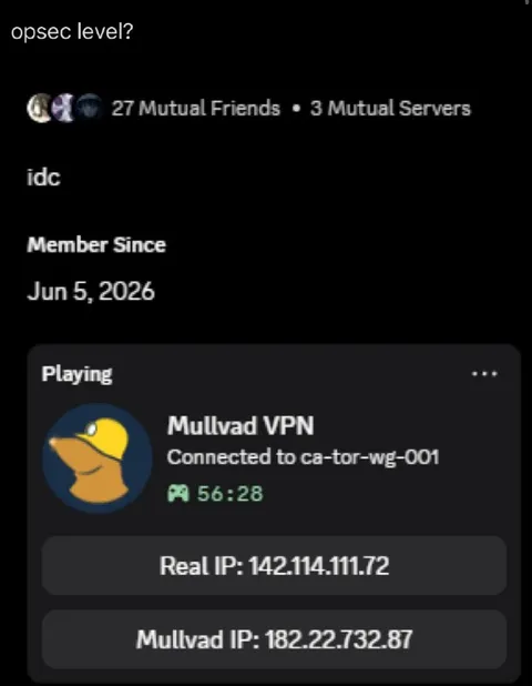 Mullvad VPN OPSEC Fail