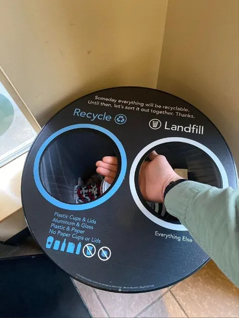 Recycling Bin Reaches Back