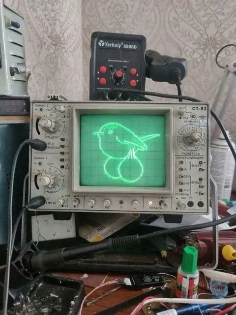 Дельфин на осциллографе