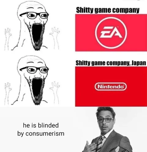 Wojak Blinded by Consumerism