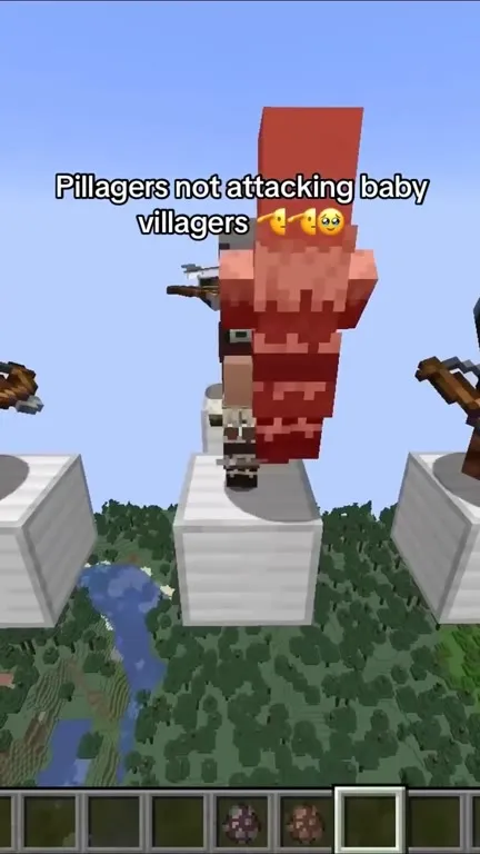 Pillagers Attack Baby Villagers