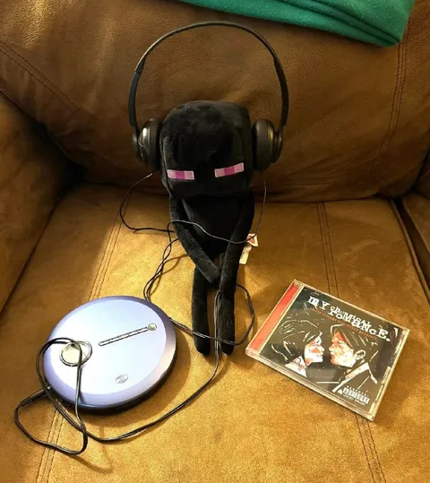 Plushie Listening to My Chemical Romance
