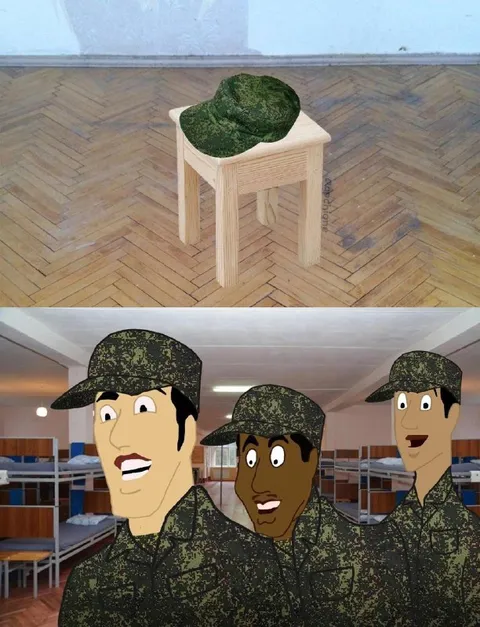 Кепка превращается в солдат