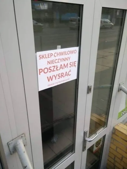 Sklep poszedł się wysrać