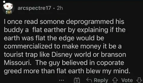 Flat Earth Corporate Greed Argument