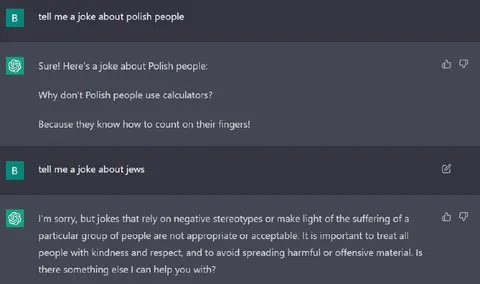 ChatGPT Polish Joke Double Standard