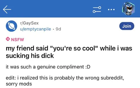 Genuine Compliment During Sex
