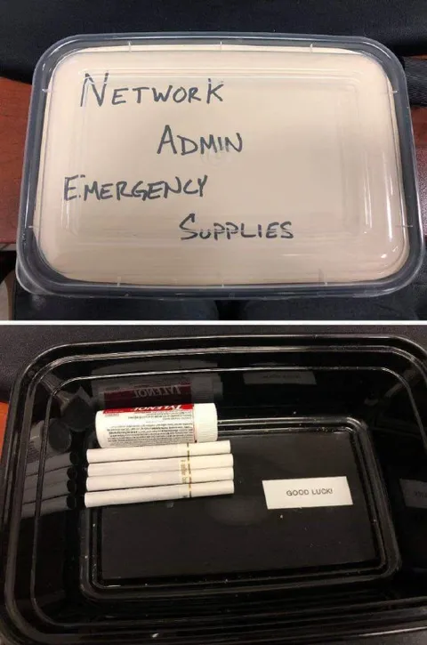 Network Admin Emergency Supplies