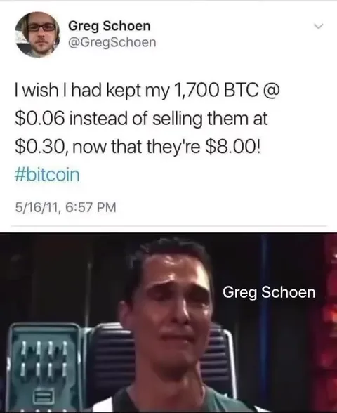 Bitcoin Regret Crying Meme