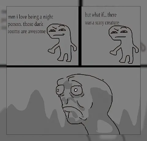 Night Person Hears a Scary Creature