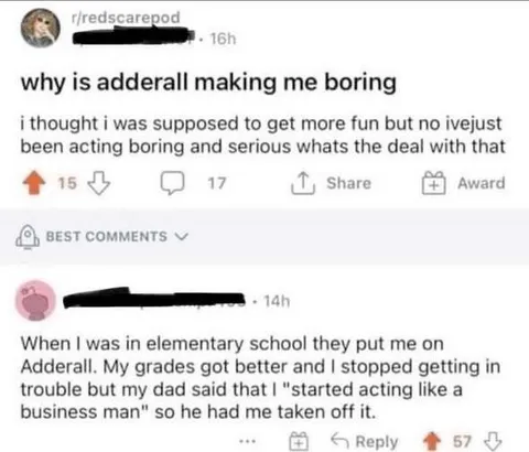 Adderall Made Me Boring