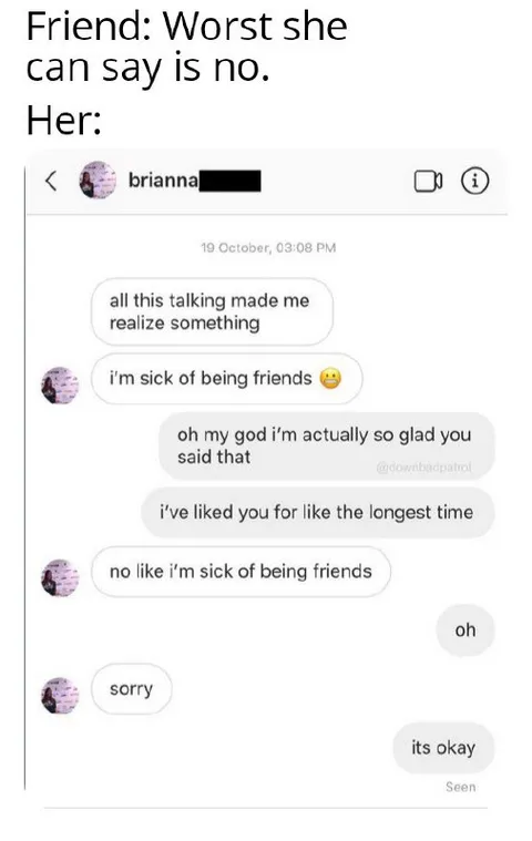 Friendship breakup misunderstanding