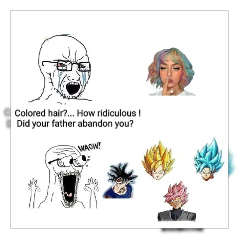 Colored Hair Dragon Ball Transformation