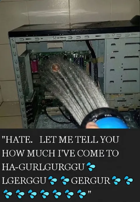Computer Hater Gets Watered