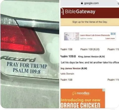 Pray for Trump Psalm 109:8