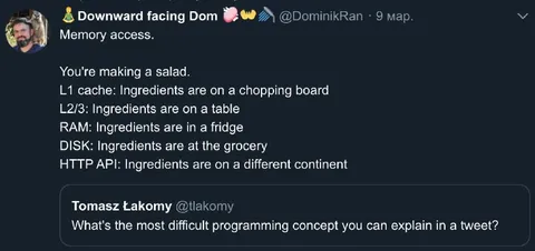 Memory Access Salad Analogy