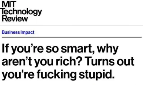 If You’re So Smart, Why Aren’t You Rich?
