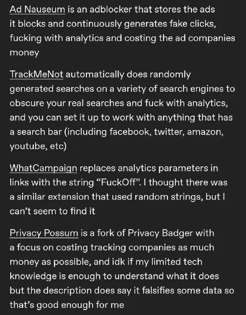 Privacy Extensions That Fight Ads