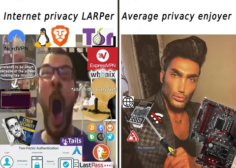 Internet Privacy LARPer vs Enjoyer
