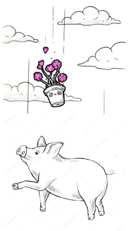 Летающий горшок и свинья