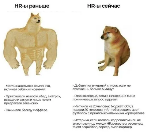 HR-ы раньше и сейчас