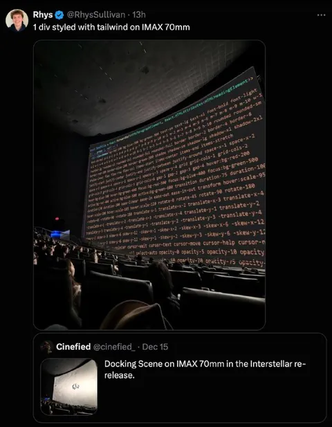 Tailwind CSS on IMAX