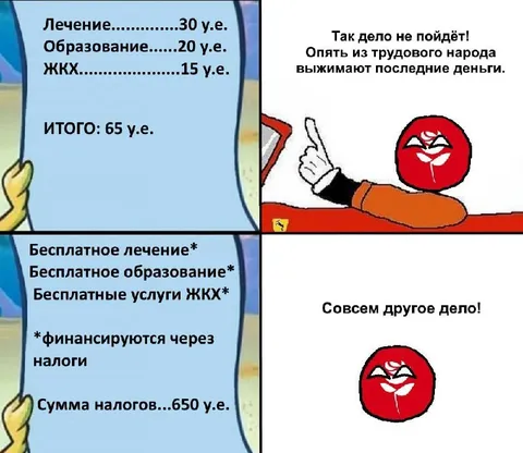 Налоги и бесплатные услуги