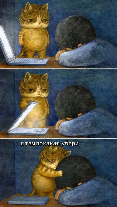 Кот покакал и требует убрать
