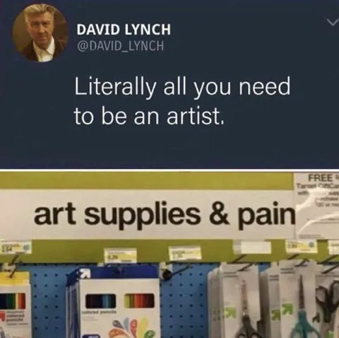 Art Supplies and Pain