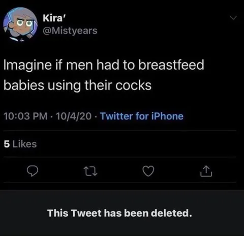 Deleted Breastfeeding Tweet