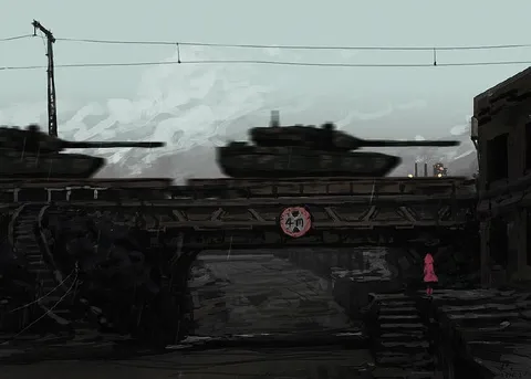 Танки под мостом