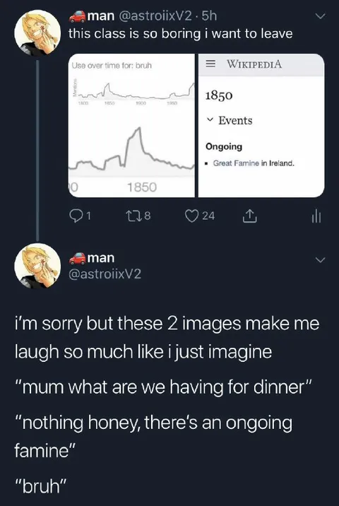 Bruh During the Great Famine