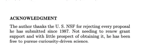 Rejected Grants, Free Scientific Freedom