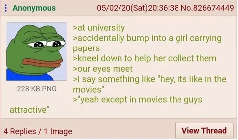 Pepe's Awkward Movie Moment