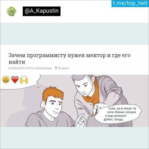 Программист и его суровый ментор