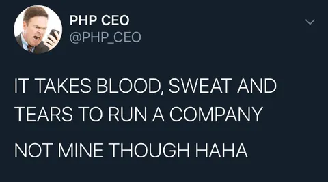 Blood Sweat and Tears to Run a Company