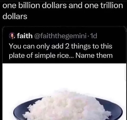 Only Two Things to Add to Rice