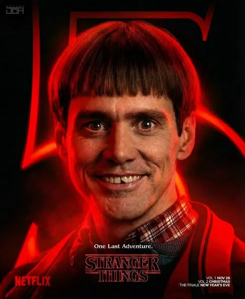 Jim Carrey Stranger Things Poster