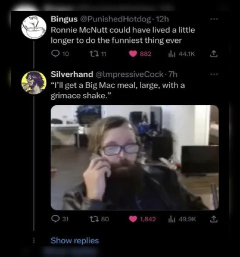 Ronnie McNutt Big Mac Joke