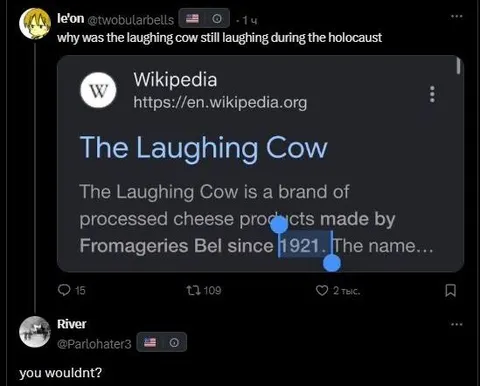 Laughing Cow Holocaust Question