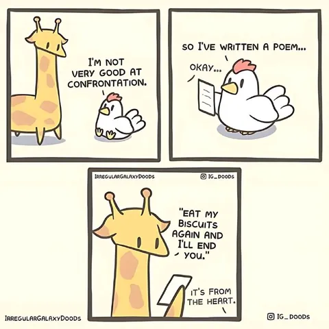 Giraffe Writes a Threatening Poem
