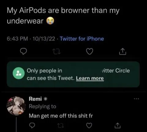 Brown AirPods Underwear Tweet