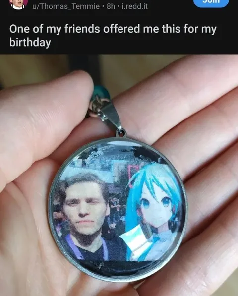 Patrick Bateman and Hatsune Miku Pendant