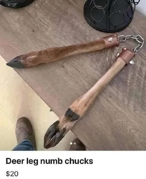 Deer Leg Nunchucks for $20