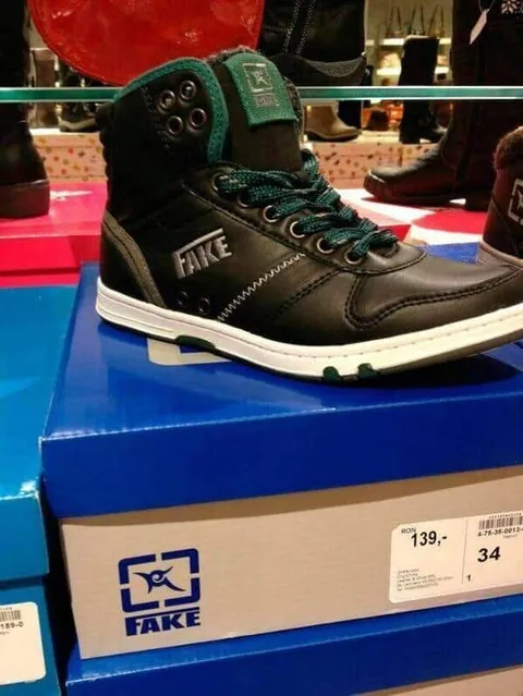 Fake Shoes on Display