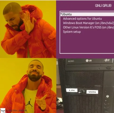 Drake Chooses Linux Boot Menu