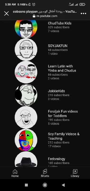 Wojak YouTube Kids Channels