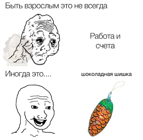 Шоколадная шишка вместо взросления